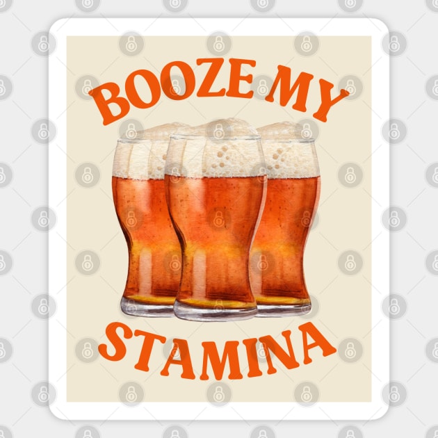 BOOZE MY STAMINA: CRAIC FUEL FOR LEGENDS, FUNNY IRISH BEER Magnet by Eire